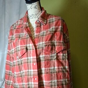 Levi's Red and Green Plaid Shirt